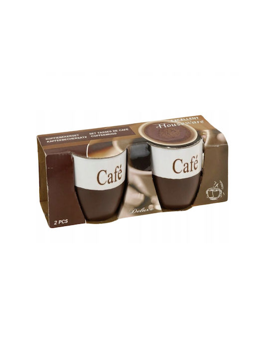 Set 2 Koopman Keramiktassen 7x7.5 cm 150 ml Schwarz