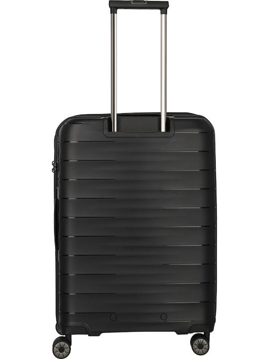 Travelite Mooby Medium Hard Travel Suitcase Black with 4 Wheels