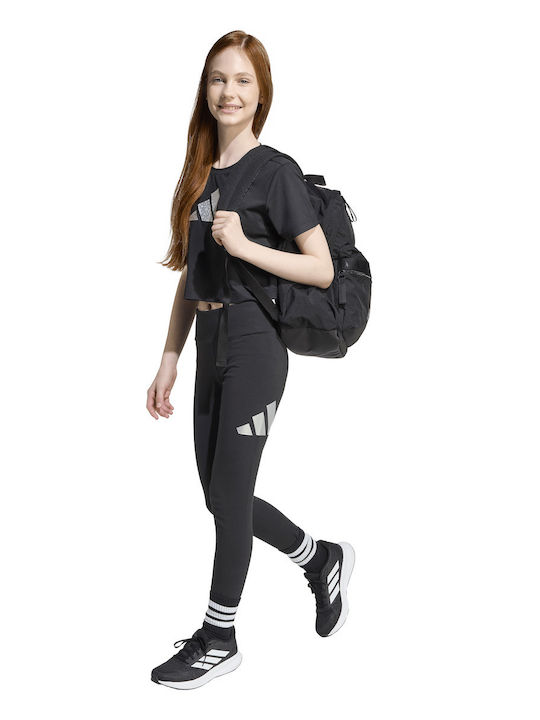 Kinder Leggings Sport Lang Schwarz Glam