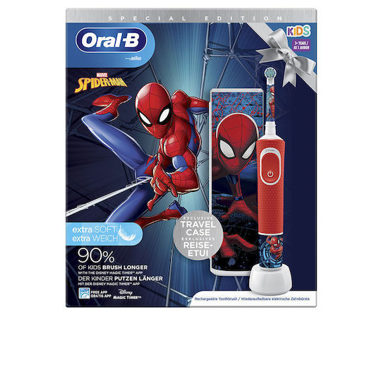 Oral-B Vitality Pro Spiderman Παιδική Ηλεκτρική Οδοντόβουρτσα για 3+ Χρονών