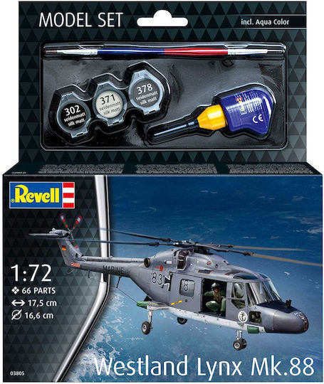 Revell Westland Lynx Mk.88 Helicopter Model Set 66 Pieces Metal Unassembled