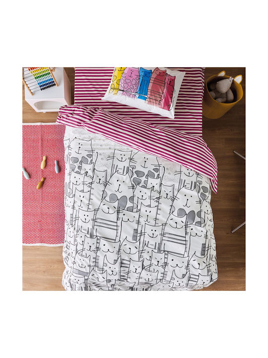 Kentia Sheet Set Semi-double Cotton Versus White 190x270cm 3pcs