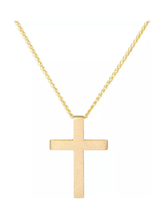 Gold Kreuz 14K Beidseitig