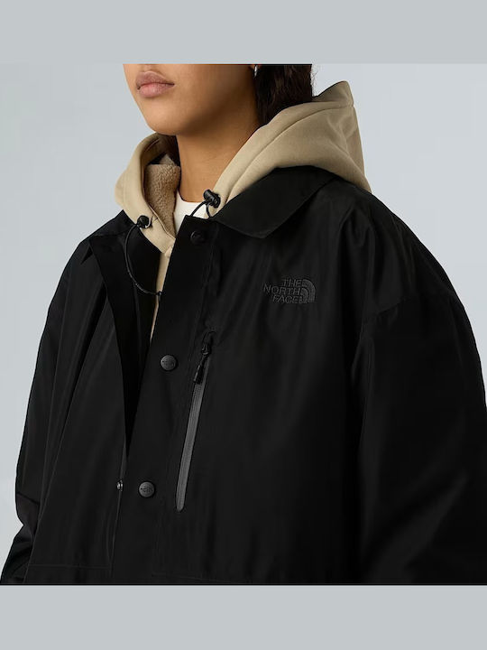 Μακρυμάνικo Overshirt σε Φαρδιά Γραμμή Black