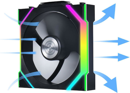Lian Li UNIFAN SL Ventilator Pentru Carcasă Wireless 120mm (2000rpm / 64.05cfm) cu Iluminare RGB 3 Bucăți