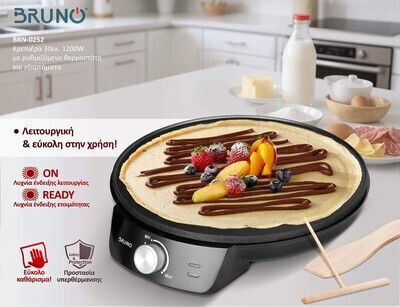 Bruno Crepe Maker 30cm Black 1200W