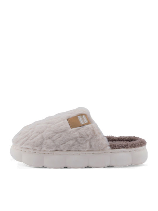 Winter Women's Slippers Beige
