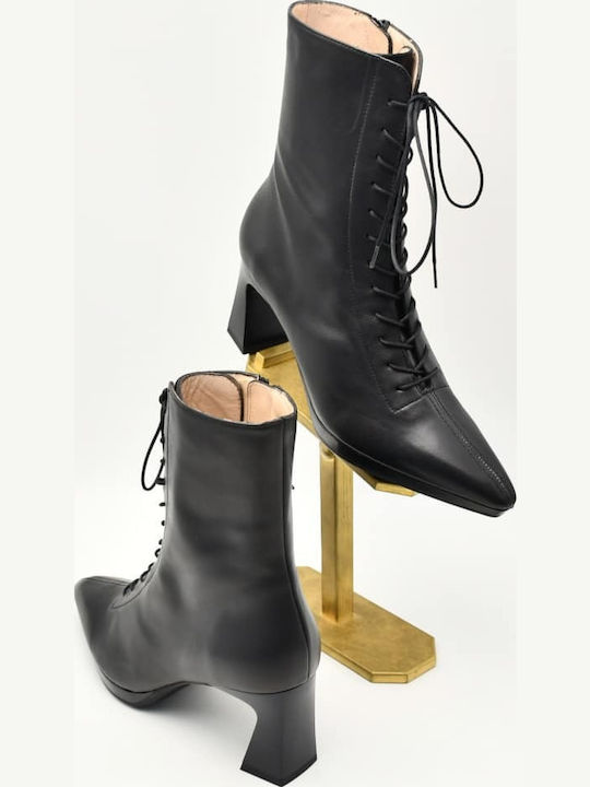 Leather Women's Ankle Boots Black