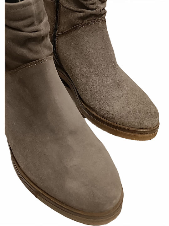 Suede Γυναικεία Μποτάκια Γκρι