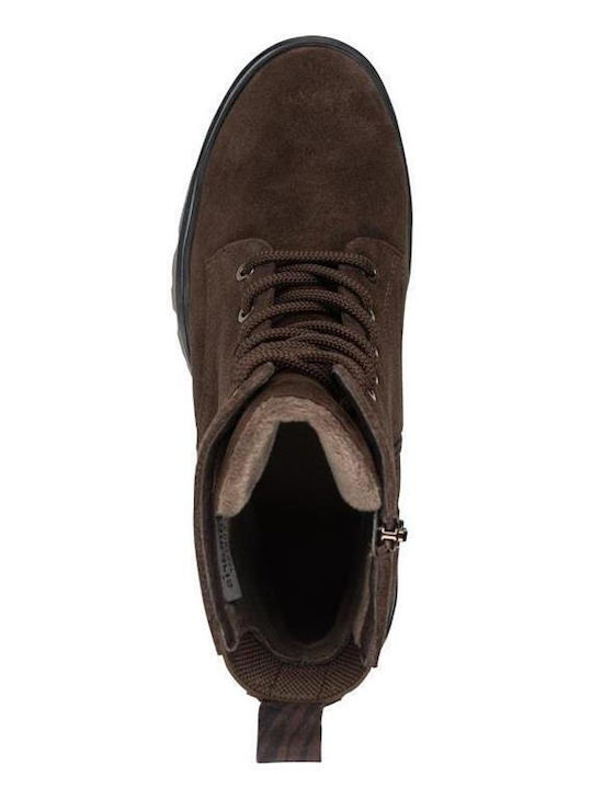 Leder Stiefeletten Damen Braun