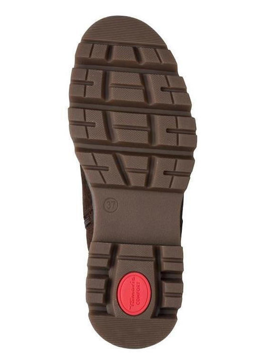 Leder Stiefeletten Damen Braun
