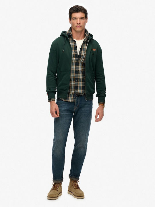 Logo Hoodie Cardigan Green
