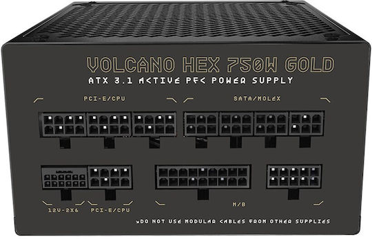 Modecom Volcano Hex 750W Negru Sursă de Alimentare Calculator Complet modular Cybenetics Gold