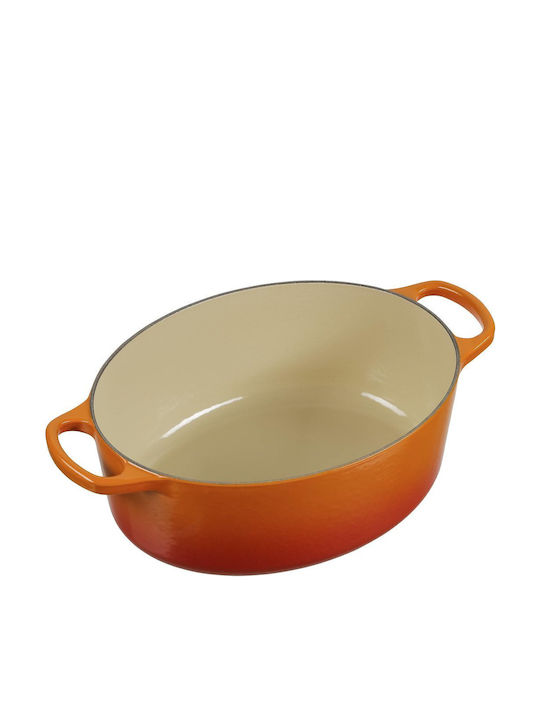 Le Creuset Signature Oval Ρηχή Κατσαρόλα από Μαντέμι 4.1lt / 27cm Volcanic