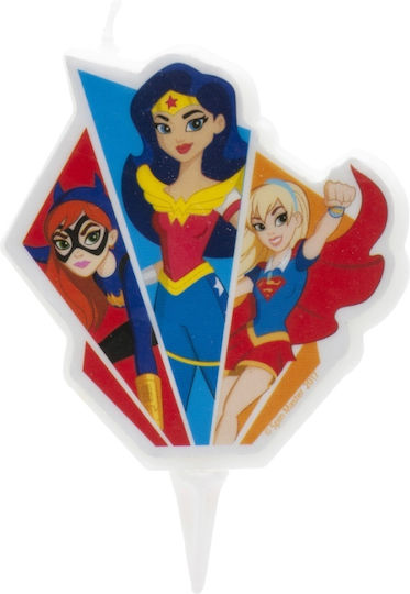 Super Hero Girls Anniversary Candle Dekora