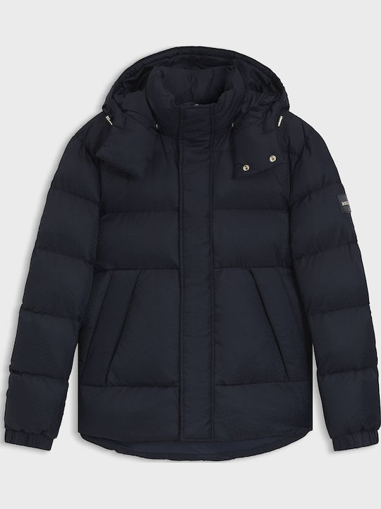 Logo Jacket Puffer Waterproof Dark Blue