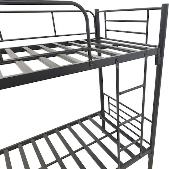 Belit Pat Pentru Copii Cușetă Single Negru Pentru Saltea 90x190cm