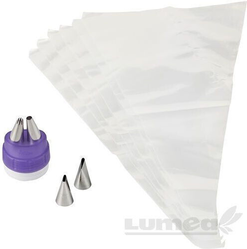 Set De Sfaturi De Decorare #22 #10 #48 #104 Pungi Cuplaj Dublu Wilton