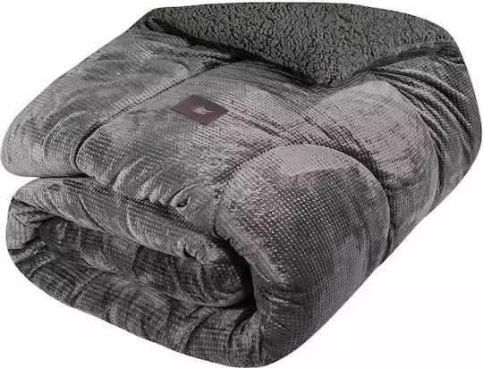 Greenwich Polo Club Duvet Cover with Hollowfiber Filling Queen 220x240cm Essential 3956 Grey 740 GSMGsm 11 togs Togs