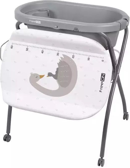 FreeOn Baby Bath and Changing Table Baby Swan Gray