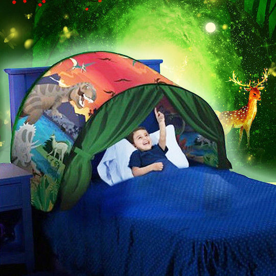 Kids Bed Tunnel Dinosaur Island Green