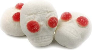 Zombimalous Weiße Schädel Rote Augen 1kg