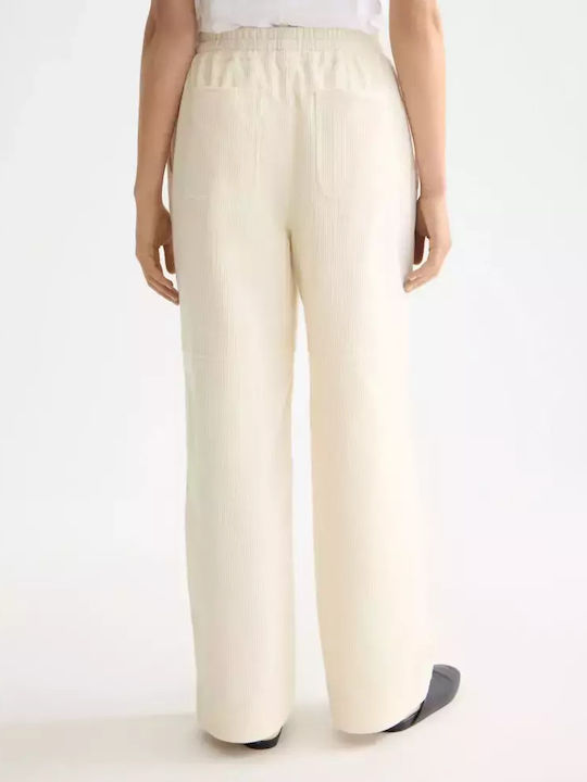 Scotch & Soda Noa Women's High Waist Fabric Palazzo Pants Ecru