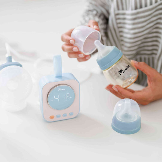 Momini TwinPump Ηλεκτρικό Διπλό Θήλαστρο Μπαταρίας Χωρίς BPA Ροζ 180ml