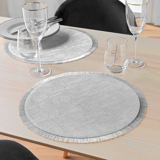 Douceur d'Intérieur Σουπλά Υφασμάτινο Ασημί 38x38cm Douceur d'Intérieur Σουπλά Υφασμάτινο Ασημί 38x38cm
