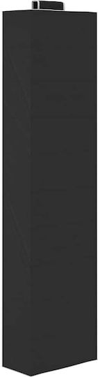 vidaXL Fabric Hanging Clothing Shelf in Black Colour 15x30x120cm 2 Pieces