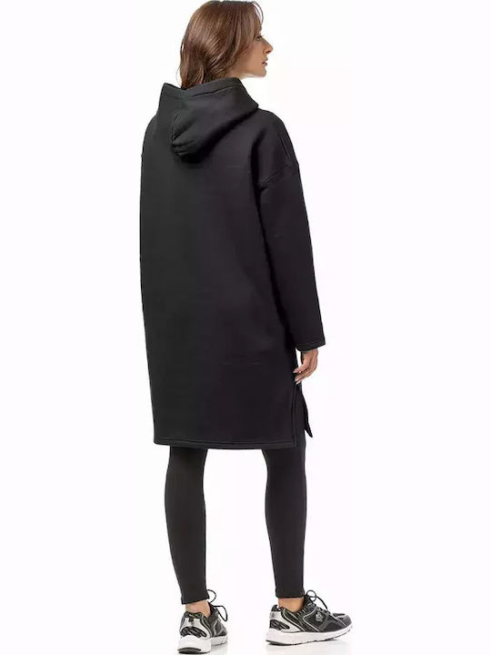 Women's Sweatshirt Hooded Black