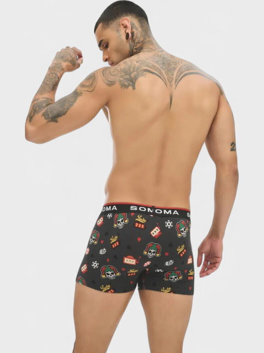 Men's Boxer Anthracite with Patterns