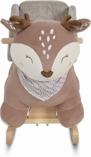 Moni Daphne Wooden Rocking Toy Deer for 12+ months with Max Load Capacity 30kg Brown