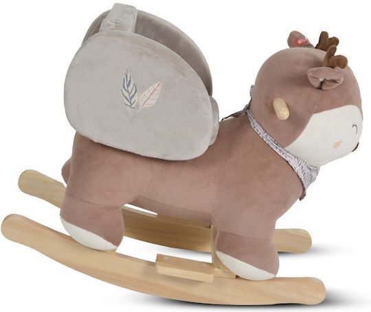 Moni Daphne Wooden Rocking Toy Deer for 12+ months with Max Load Capacity 30kg Brown