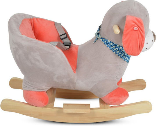 Moni Ollie Wooden Rocking Toy Dog for 12+ months with Max Load Capacity 30kg Multicolour