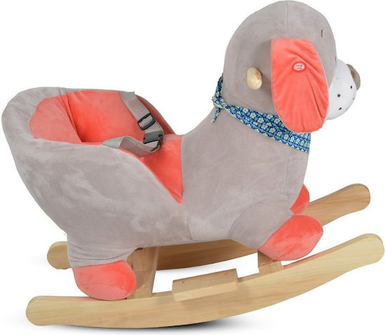 Moni Ollie Wooden Rocking Toy Dog for 12+ months with Max Load Capacity 30kg Multicolour