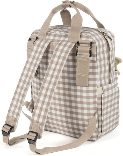 Walking Mum Backpack Diaper Bag Caetana Beige 28x37x12cm