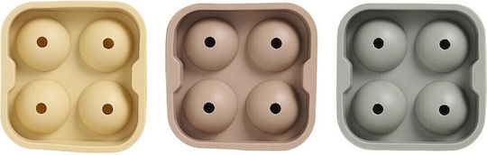 Round Silicone Ice Cube Tray Beige SCH12M10828