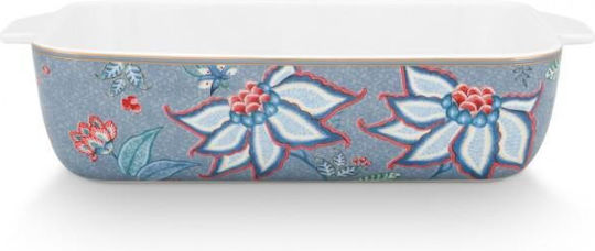 PiP Studio Flower Festival Porcelain Rectangular Heat-Resistant Cookware 27.5x18.5x6.5cm