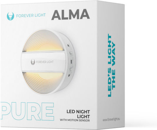 Lampa de Noapte LED Rotundă Pure Flc-20 Alma Pir Alb 500mAh Forever Light