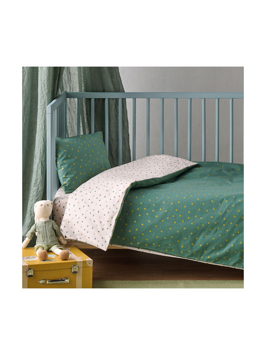 Kentia Baby Duvet Cover Set With Pillowcase Picadily Green 100x140cm