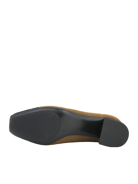 Pumps mit mittelhohem Absatz Tabac Braun