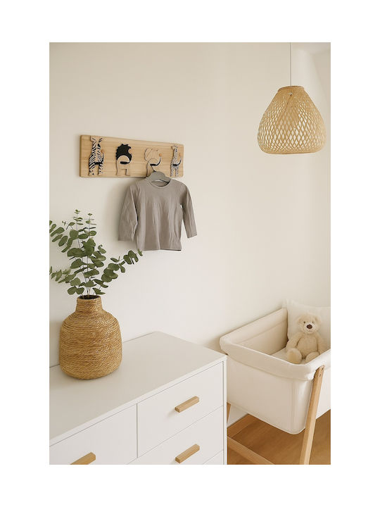 Atmosphera Kids Wooden Wall Hanger 45x5x12cm Atmosphera Kids Wooden Wall Hanger 45x5x12cm