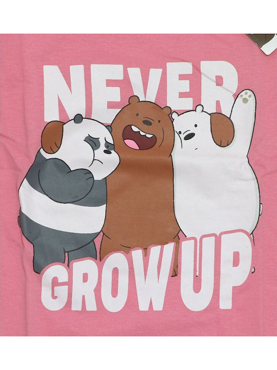 Παιδική Μπλούζα Μακρυμάνικη Ροζ We Bare Bears