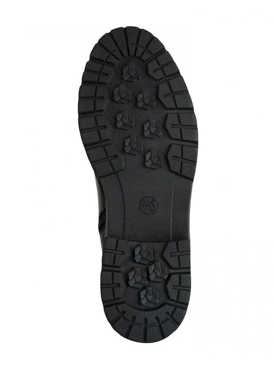 Leather Women's Boots with Rubber / Zipper Black