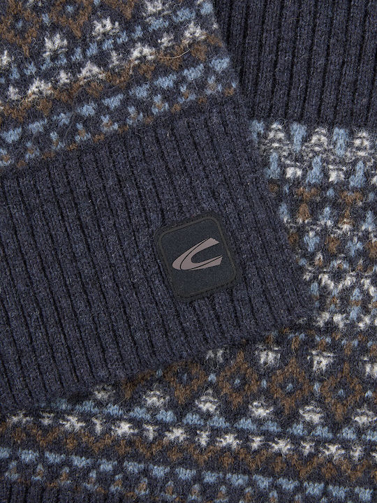 Men's Wool Scarf Navy Blue