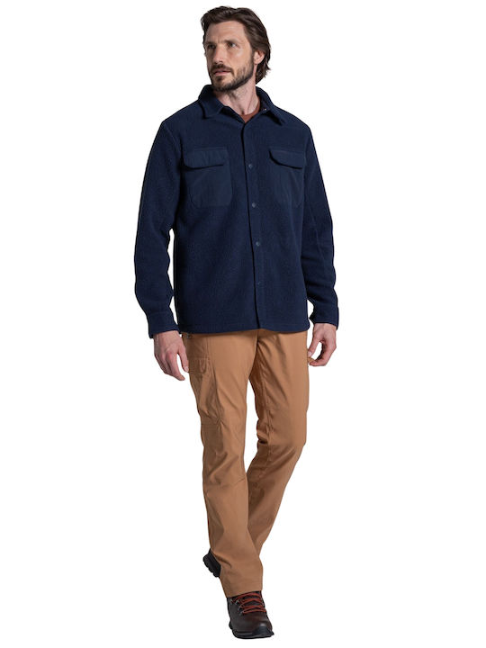 Μακρυμάνικo Overshirt Navy Μπλε