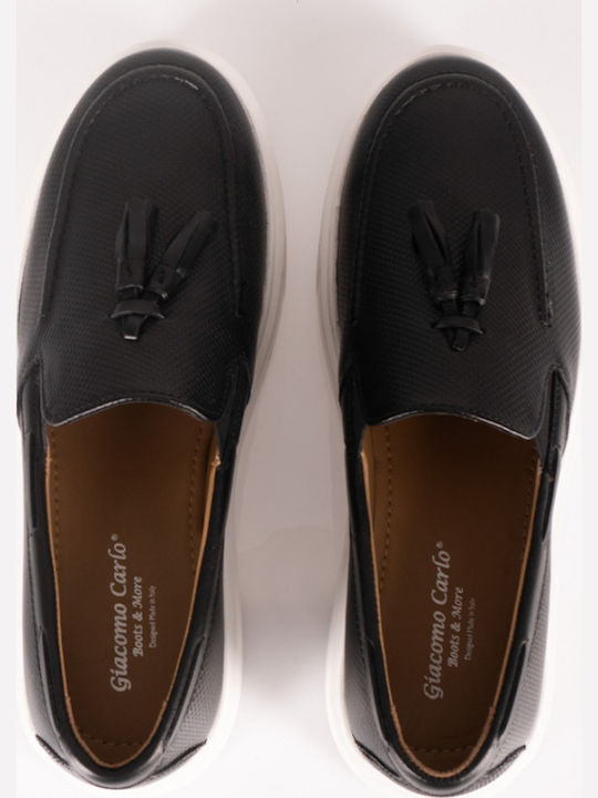 Men's Leather Loafers Black
