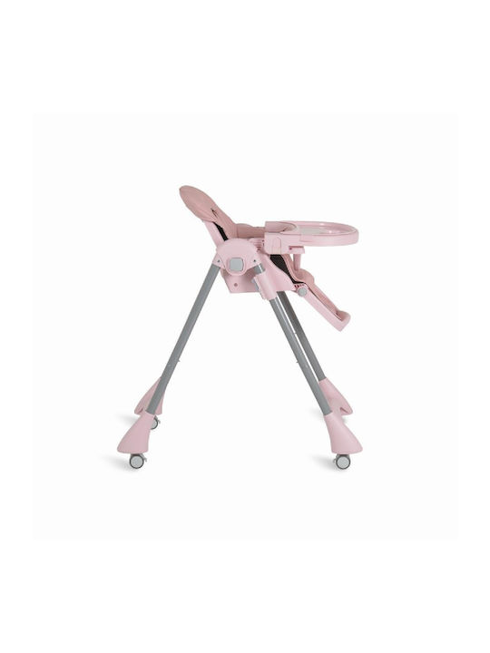 Moni Rico Foldable Baby Highchair with Adjustable Height Pink