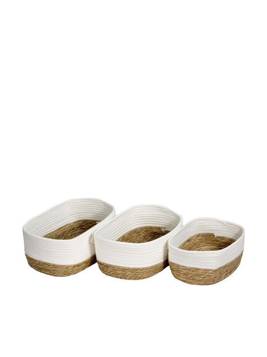 Viosarp Dekoratives Korbweide Korb Weiß 27,5x18x12cm
